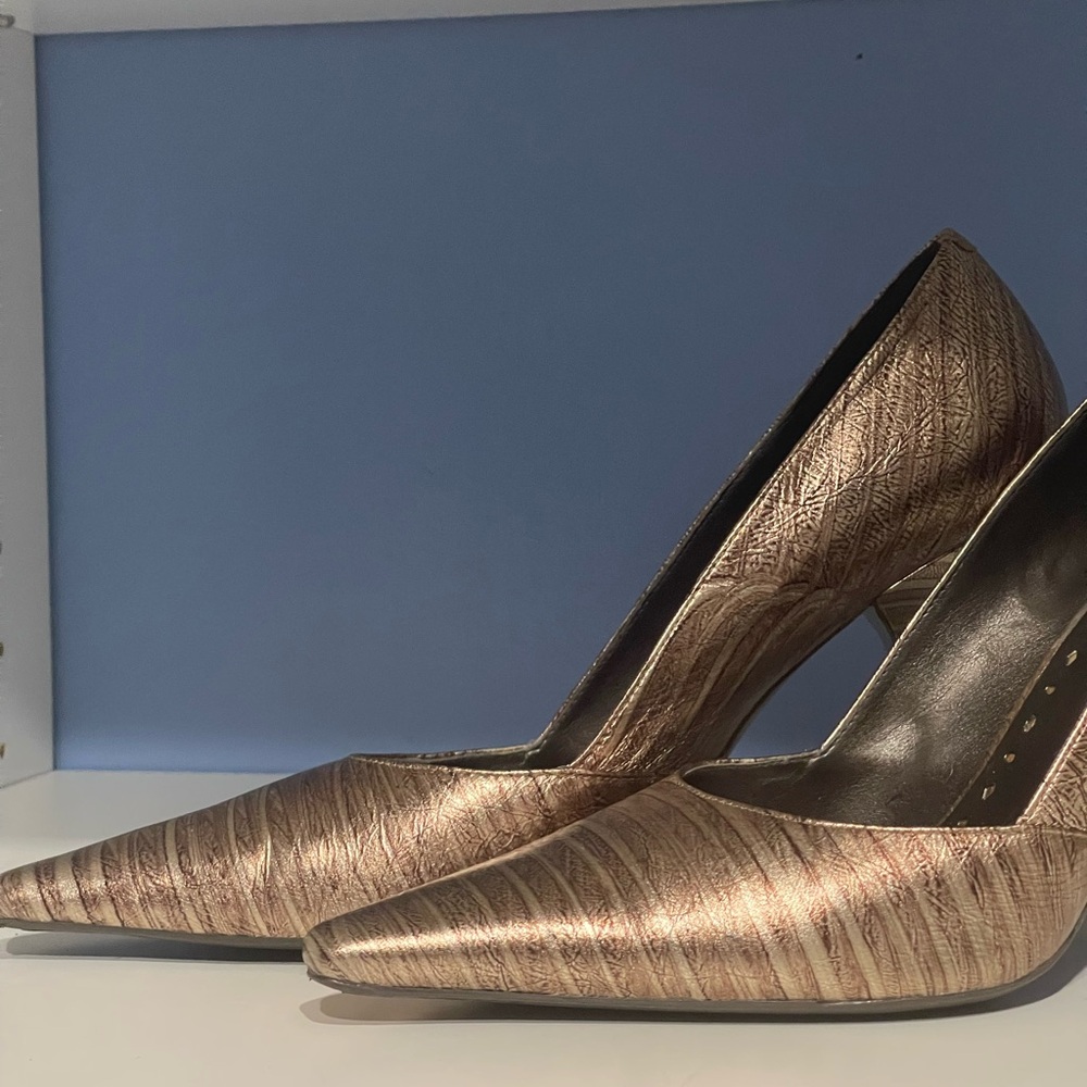 Bcbgeneration Brown Metallic Heels - image 8